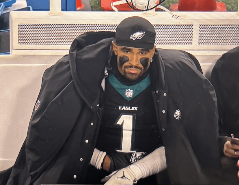 After the Eagles’ Painful 24–15 Loss to the Bears, Jalen Hurts Sat in Silence — Until Caleb Williams Walked Over and Said Something That Stunned Everyone on the Eagles’ Sideline
