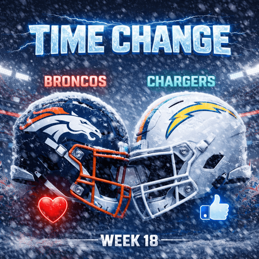 TIME CHANGE: Broncos vs. Chargers Game Under Weather Monitoring – Updated Game Information