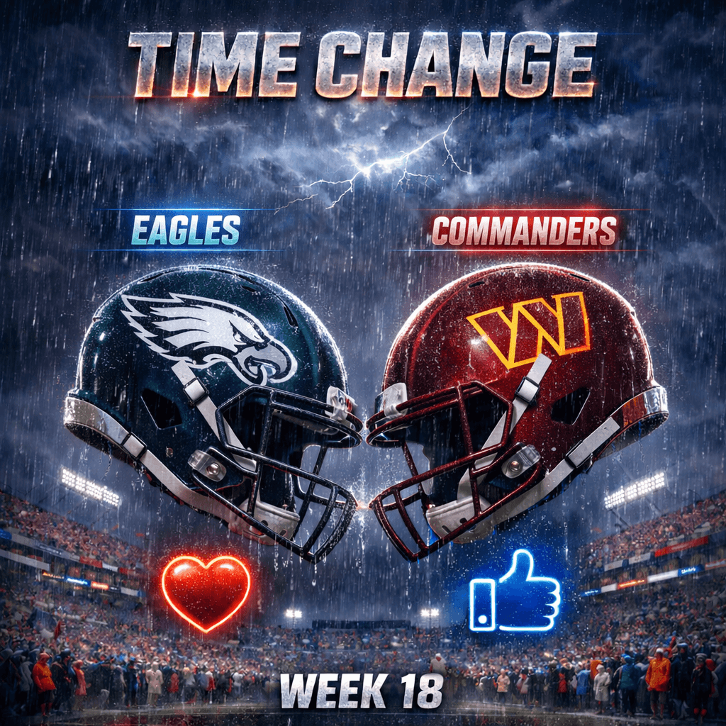 TIME CHANGE WATCH: Eagles vs. Commanders – Game Information