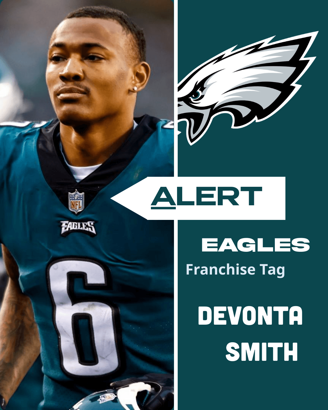 Eagles Place Franchise Tag on DeVonta Smith, Securing the Future of the Eagles with This Talented Player – The Benefits DeVonta Smith Receives Are Well Deserved