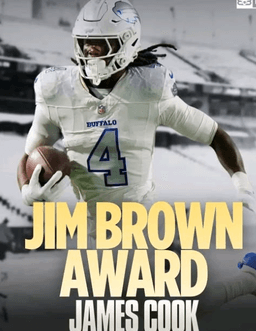 James Cook Named Jim Brown Rushing Yards Leader After Historic 2025 Season