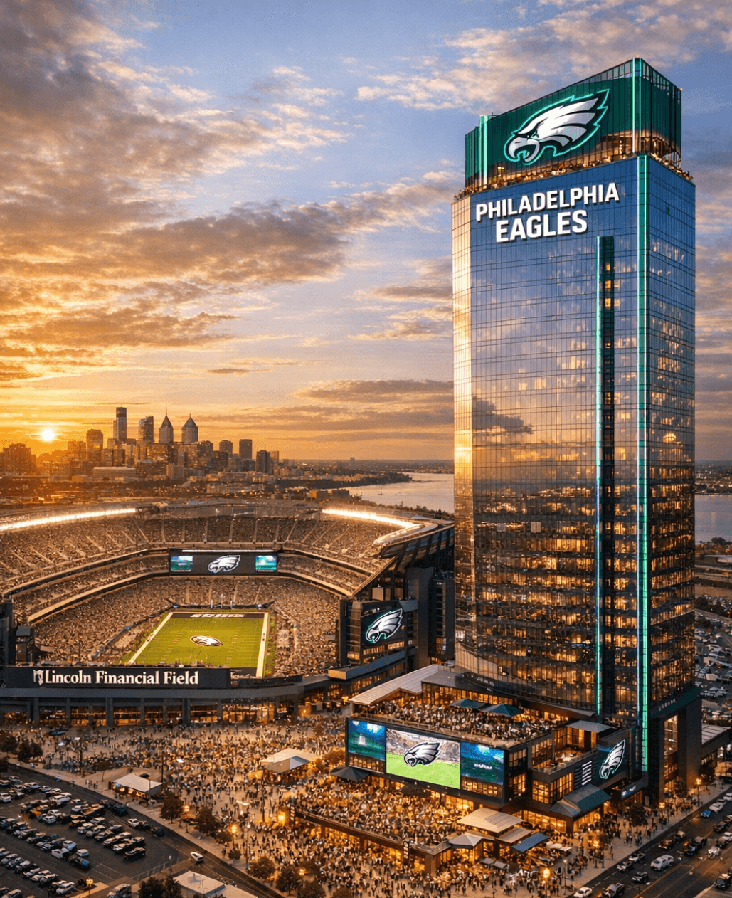Eagles Announce $1.2 Billion Luxury Tower Project as Philadelphia Prepares for a Dramatic Transformation