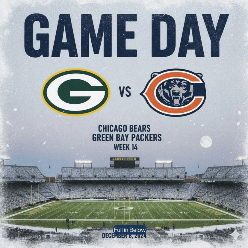 GAME DAY REPORT: Packers vs. Bears Set for NFC North Showdown at Lambeau Field