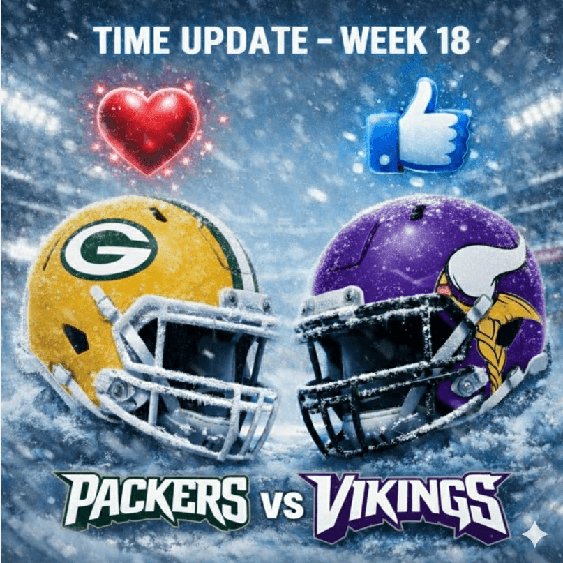 NFL Officially Sets Date and Time for Packers vs. Vikings Week 18 Finale Ahead of Playoffs