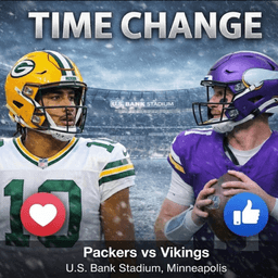 Time Change – Packers vs Vikings — Week 18 Game Information