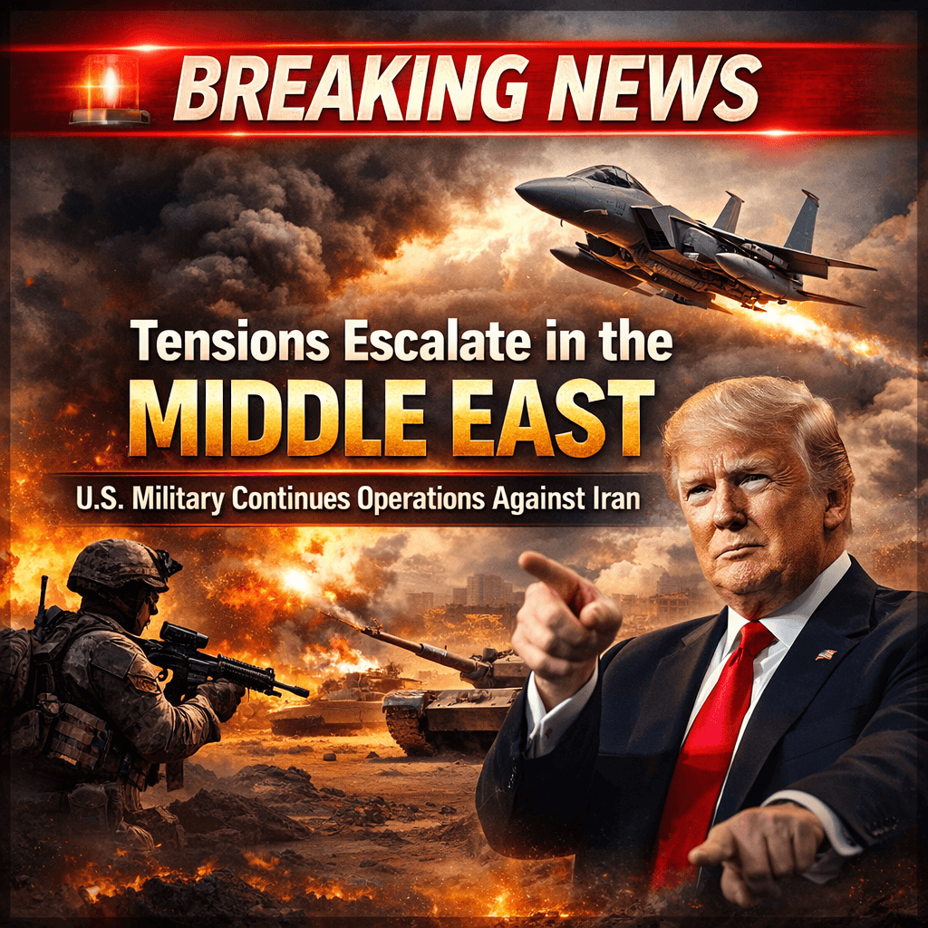 Breaking News: Tensions Escalate in the Middle East as U.S. Military Continues Operations Against Iran