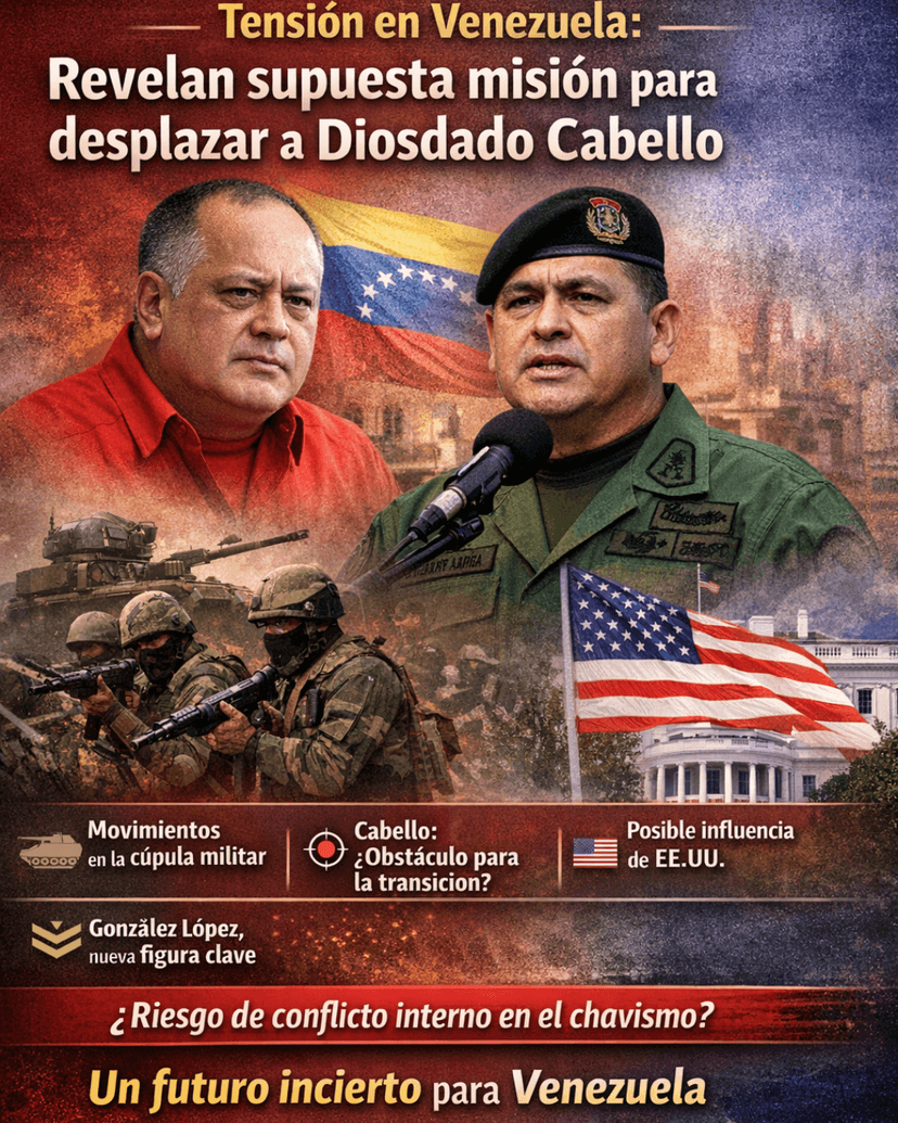 Tensión en Venezuela: Revelan Supuesta Misión para Desplazar a Diosdado Cabello