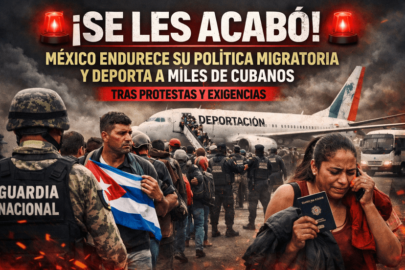 🚨 ¡SE LES ACABÓ! México endurece su política migratoria y deporta a miles de cubanos tras protestas y exigencias 🚨