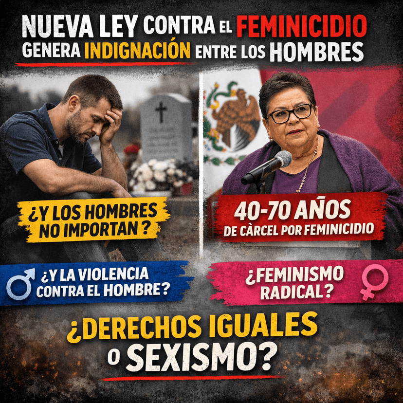 Gobierno de México propone nueva ley contra el feminicidio, genera indignación entre los hombres: ¿Es el feminismo una amenaza para los derechos de los hombres?