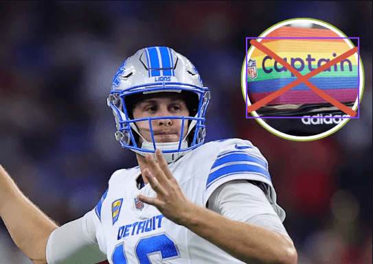 Just Ahead of the New Year Showdown Between the Lions and Bears — Jared Goff Sparks Controversy After Refusing to Wear an LGBT Captain’s Armband, as the Lions Respond