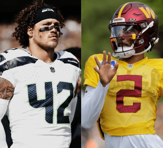 From Lingering Regrets of the Past to the Most Beautiful Moment in the NFL: Seahawks’ Drake Thomas Has an Emotional Reunion with Rookie QB Jayden Daniels of the Commanders – A Story That Silenced the Entire League