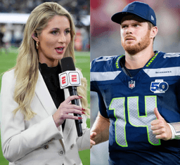 After 13-3 Win Over 49ers, MVP Sam Darnold Skips Celebration to Protect ESPN's "Queen" Laura Rutledge – Viral Moment He Shields Her from Overzealous 49ers Player Has Entire NFL Bowing in Respect