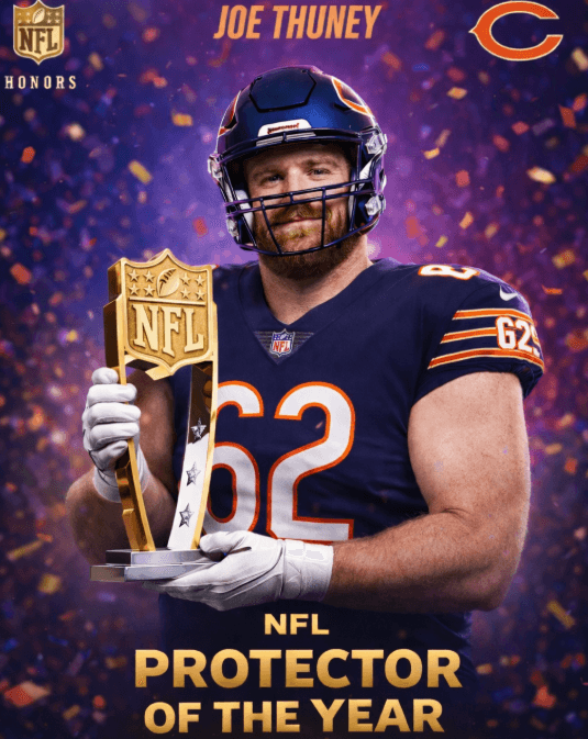 BREAKING: Bears' Joe Thuney Takes First NFL Protector of the Year Award