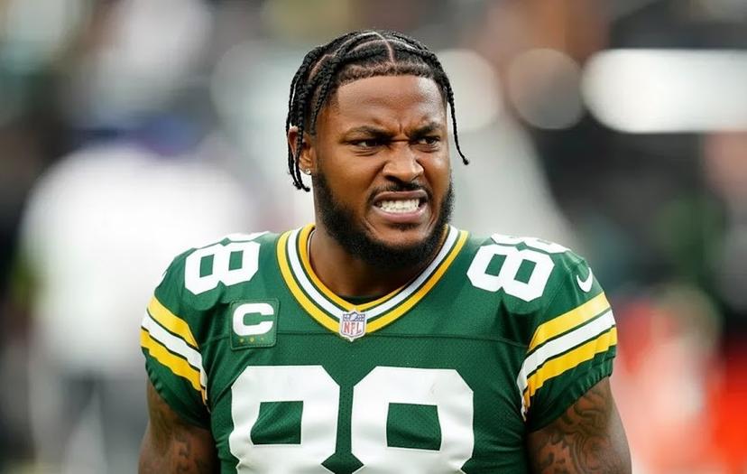 Packers star RB Josh Jacobs reacts immediately after being ejected in loss to Eagles