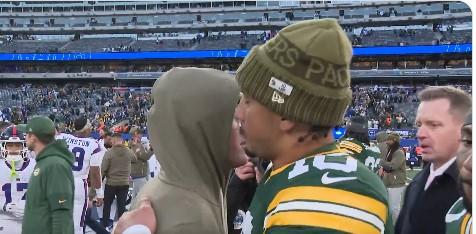 After the 27-20 victory over the New York Giants. A Giants rookie walked up to Jordan Love, asking to stop him for just a moment. "I wish I could wear a Packers jersey…" making Packers Nation erupt
