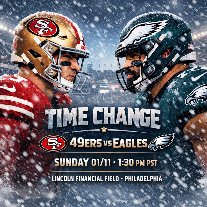 TIME CHANGE: Monster Snowstorm Threatens 49ers vs. Eagles Wild Card Clash — What 49ers Fans Need to Know