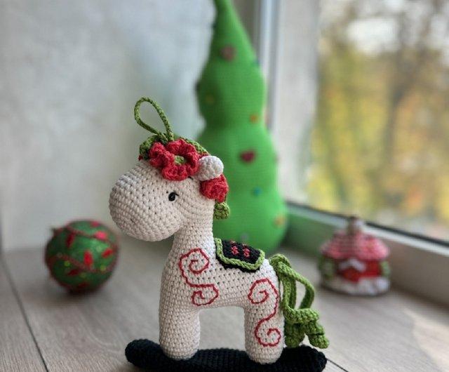 Rocking Horse Christmas Tree Decorations, Handmade crochet horse toy - Shop  Toys World Kids' Toys - Pinkoi