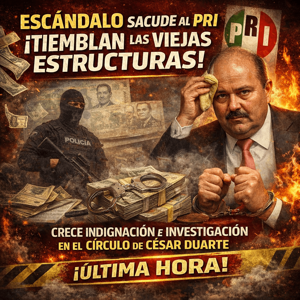 🚨 Última Hora: El PRI en peligro tras nuevas revelaciones sobre el escándalo de César Duarte. Las acusaciones resucitan el debate sobre la corrupción en México, y la crisis política podría tener consecuencias graves para el partido. 📢⚖️