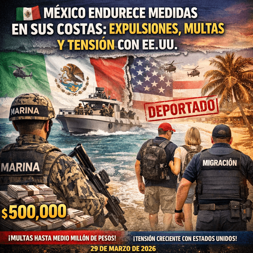 🇲🇽 México endurece medidas en sus costas: expulsiones, multas y tensión con EE.UU.
