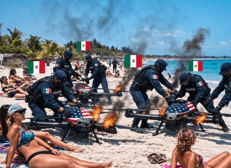 México Da una Lección a Estados Unidos: La Armada Mexicana Neutraliza Drones Espías en Playa Bagdad