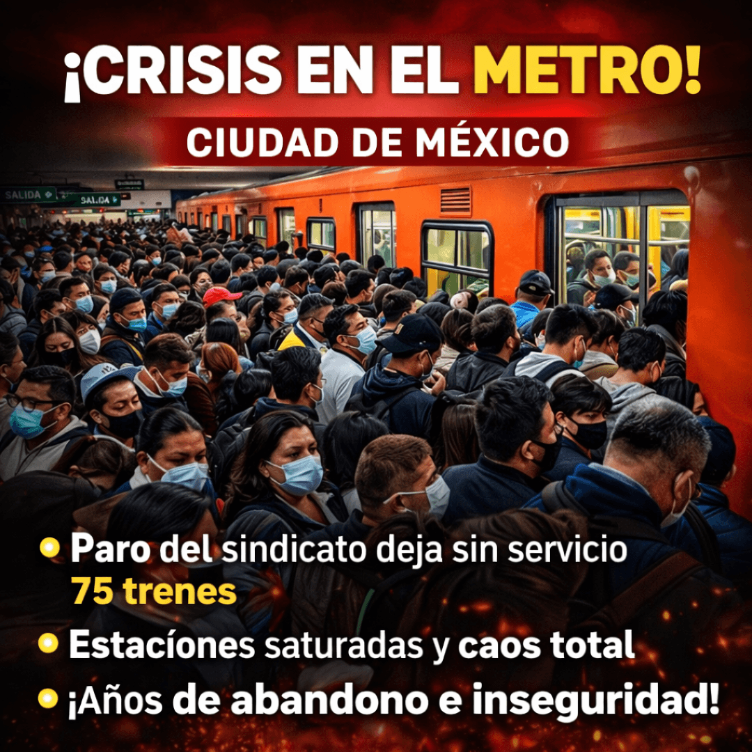 🚨 Crisis en el Metro de Ciudad de México: caos, paro laboral y años de abandono