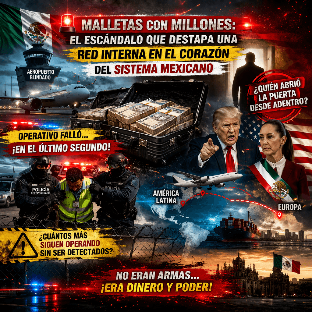 🇲🇽 Maletas con millones: el escándalo que destapa una red interna en el corazón del sistema mexicano