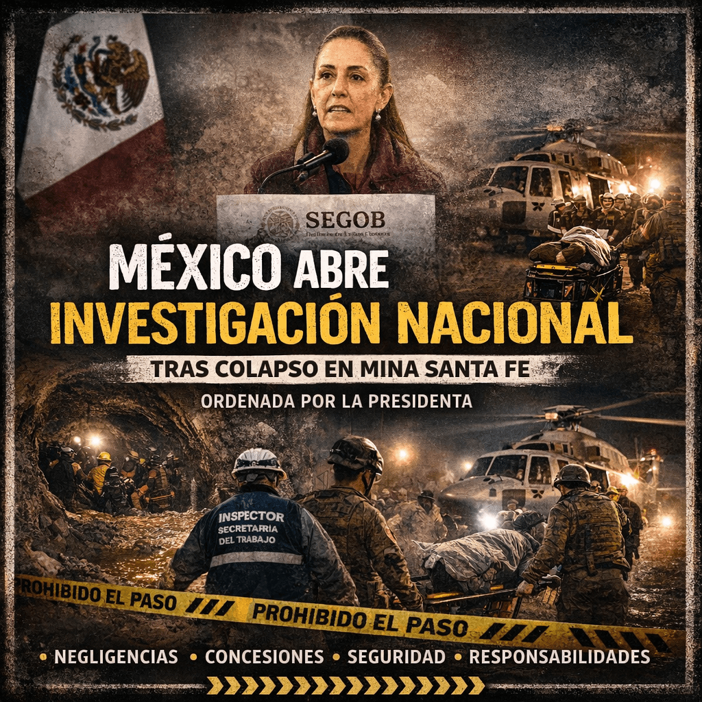 📰 México abre investigación nacional tras colapso en mina Santa Fe