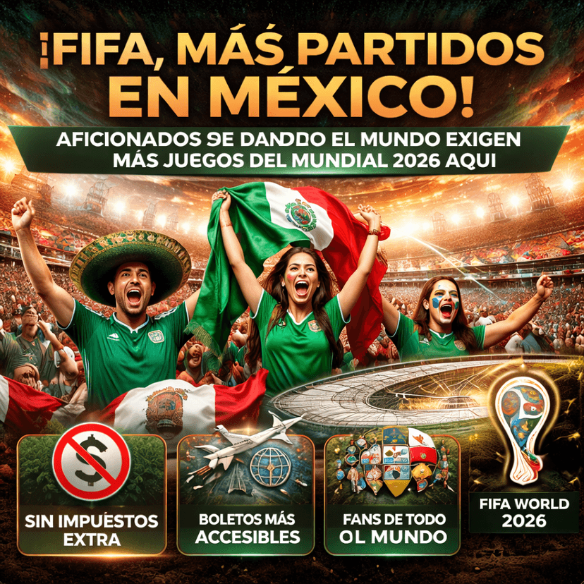 Fans del fútbol en todo el mundo exigen a la FIFA: “¡Más partidos en México!”