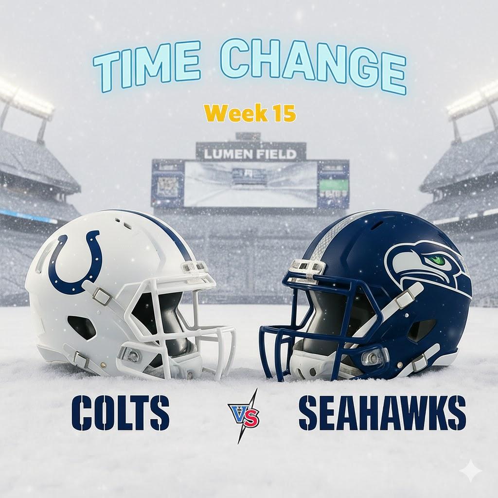 TIME UPDATE: Indianapolis Colts vs. Seattle Seahawks – Severe Winter Storm Forces Week 15 Schedule Change at Lumen Field