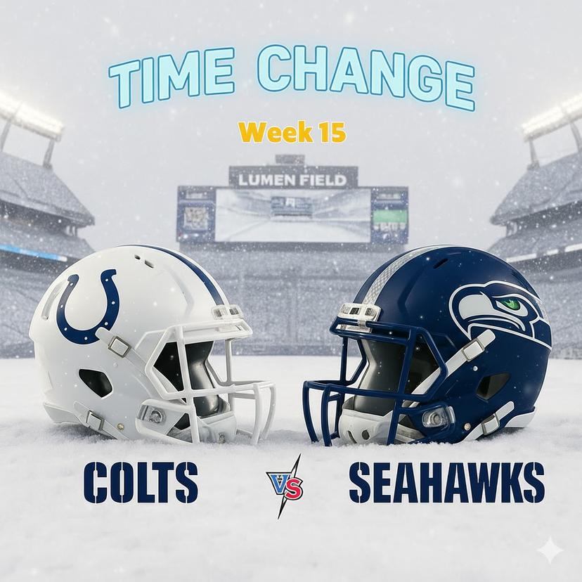TIME UPDATE: Indianapolis Colts vs. Seattle Seahawks – Severe Winter Storm Forces Week 15 Schedule Change at Lumen Field