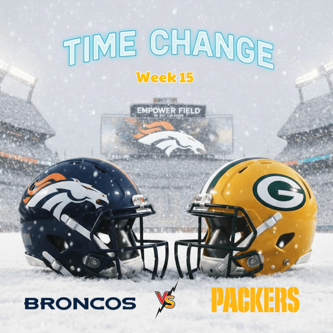 TIME UPDATE: Denver Broncos vs. Green Bay Packers – Severe Winter Storm Forces Week 15 Schedule Change at Empower Field at Mile High