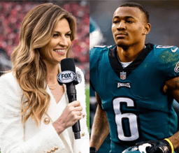 After a Controversial Loss to the Commanders, DeVonta Smith Skips the Press Conference and Runs Straight to FOX NFL’s “Sideline Princess” Erin Andrews — Viral Shielding Moment Has the Entire NFL Bowing in Respect