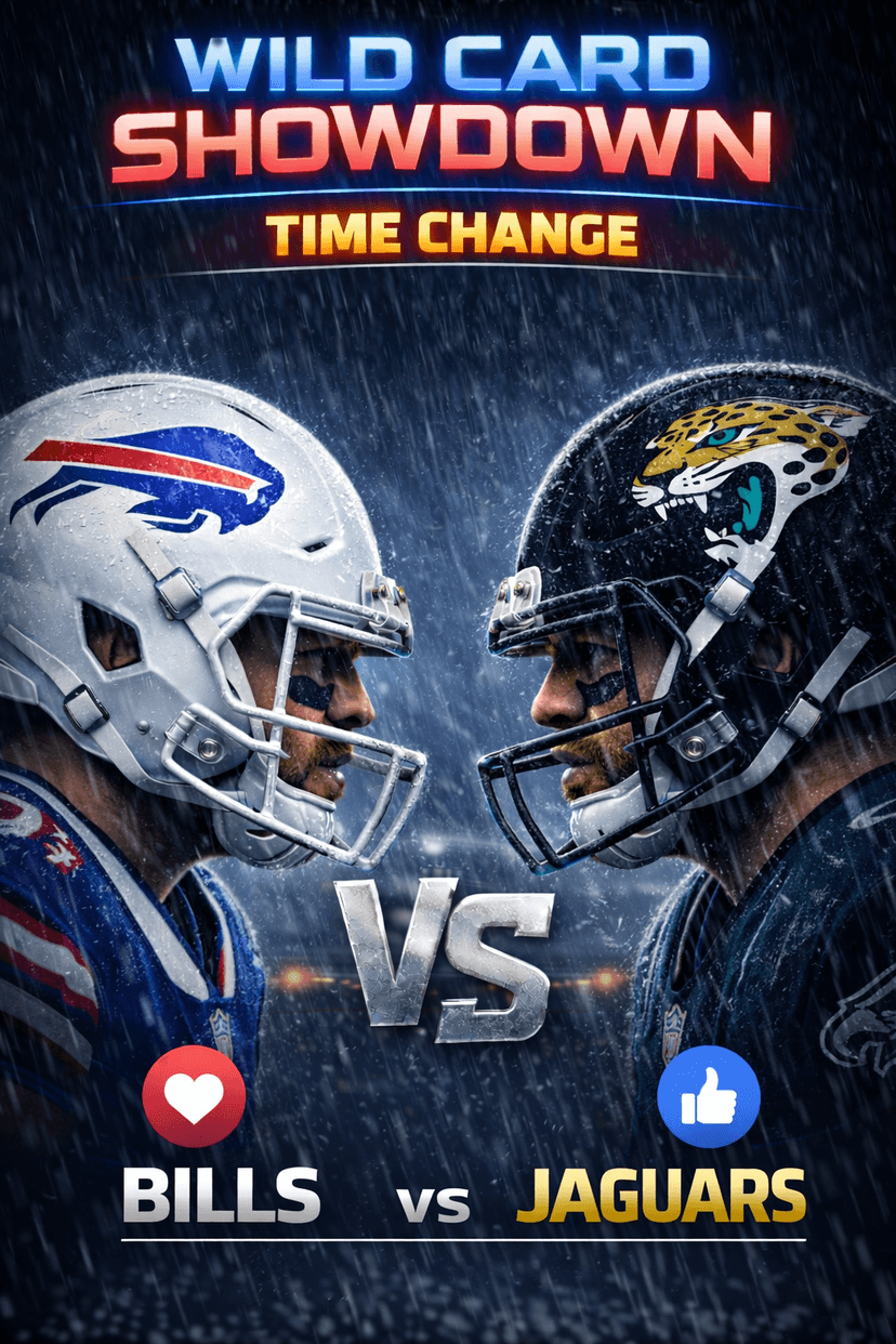 TIME CHANGE: Wild Card Game Between the Bills and Jaguars Could Be Adjusted Due to Heavy Rain in Jacksonville – Game Information