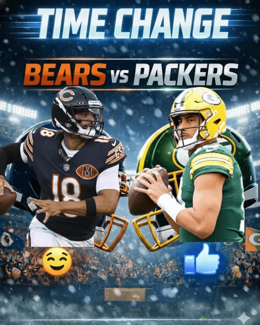 TIME CHANGE: Bears vs. Packers Flexed to Saturday Night Primetime — Huge NFC North Renewal With Playoff Implications