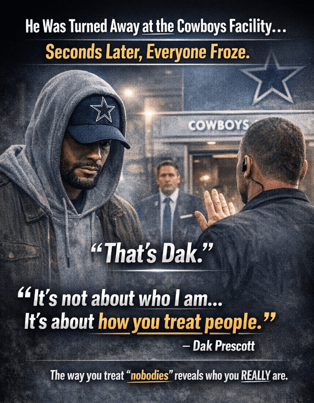 He Was Turned Away at a Cowboys Facility for “Not Looking the Part” — Moments Later, Silence Took Over When They Realized Who He Was