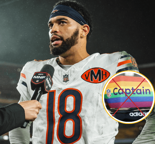 QB Caleb Williams Shocks NFL by Bluntly Refusing to Wear LGBT Armband During the League’s Year of LGBT Support — Calls the “Woke” Program Unworthy of Honor on the Eve of Sunday’s Showdown With the Lions