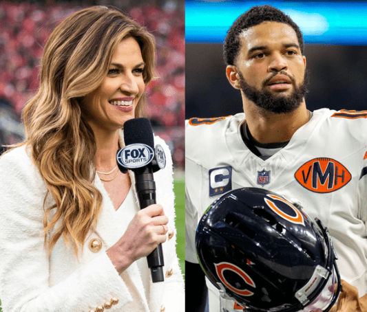 Caleb Williams Skips Presser After Lions Game to Protect "Sideline Princess" Erin Andrews – Viral Shielding Moment vs Overzealous Lions Player Has NFL Bowing in Respect