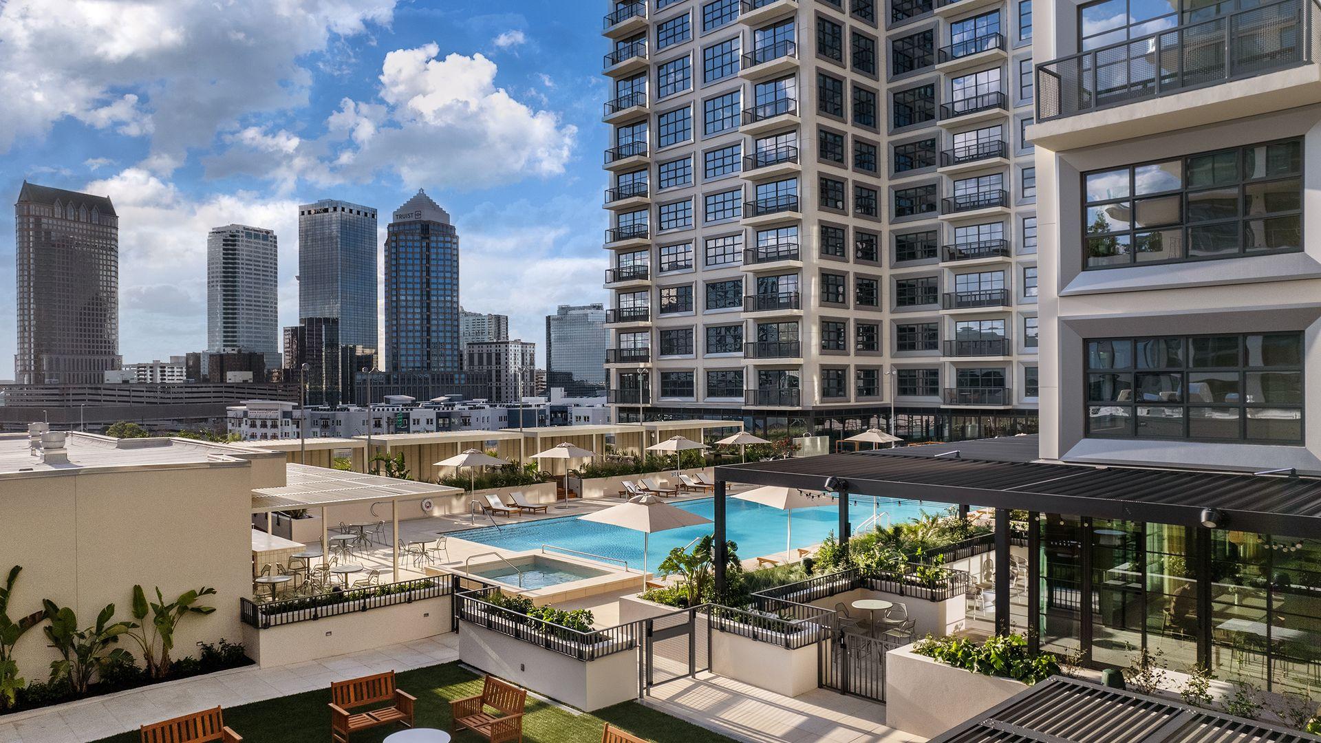 Tampa Bay apartments add over-the-top amenities like rooftop golf - Axios Tampa Bay