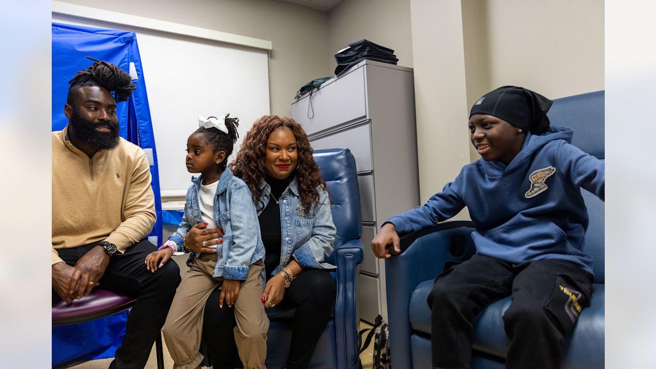 New Orleans Saints linebacker Demario Davis and his wife Tamela joined patients at the Ochsner Health Center for Children on December 30, 2024. The Davis crew surprised each family with special gifts and shared their inspiring story with the children who have experienced a similar medical journey as Davis' daughter.